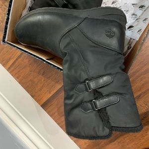 Black TOTES waterproof boots size 9 Wide